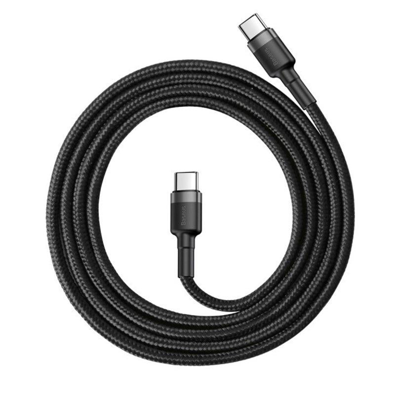 Καλώδιο Σύνδεσης USB 2.0 Baseus Cafule USB C σε USB C Flash PD 60W 2m Μαύρο-Γκρι