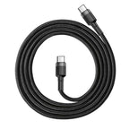 Καλώδιο Σύνδεσης USB 2.0 Baseus Cafule USB C σε USB C Flash PD 60W 2m Μαύρο-Γκρι