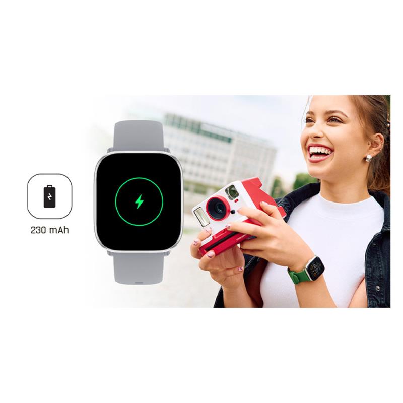 Smartwatch myPhone Pastel 1.75" Ασημί/Πράσινο