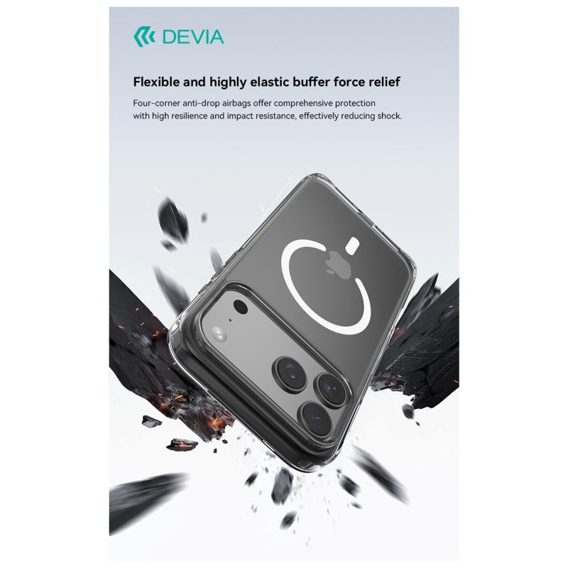 Θήκη TPU & PC Devia Apple iPhone Air Magnetic Shock Proof Pure Clear Διάφανο