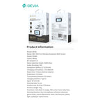True Wireless Ακουστικά Bluetooth Devia EM405 ANC Pro3 με Οθόνη Λευκό