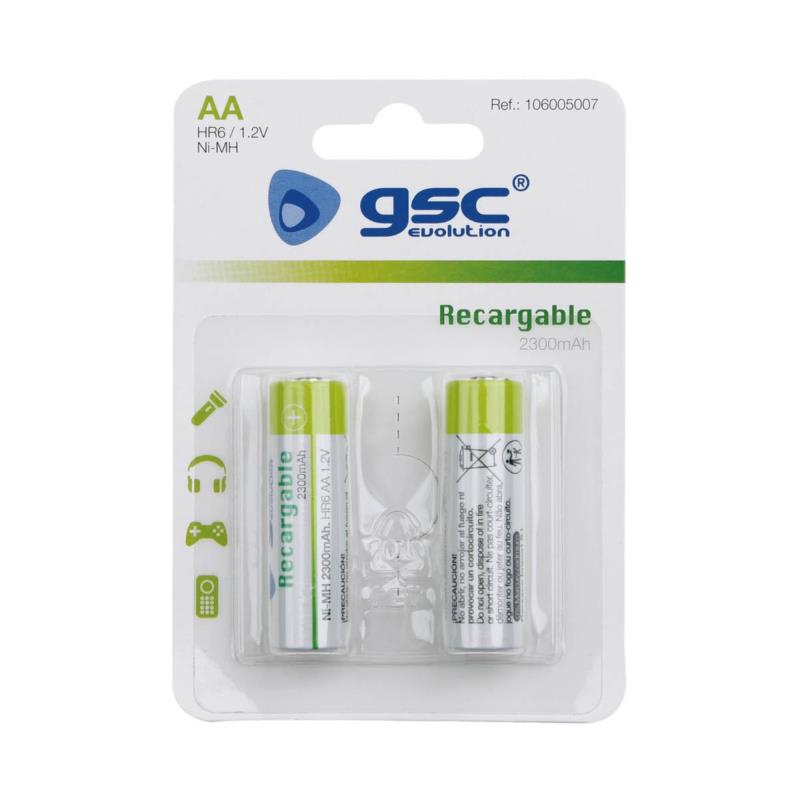 Μπαταρία Επαναφορτιζόμενη GSC Ni-MH AA 2300mAh HR06 1.2V (2 τεμ.)
