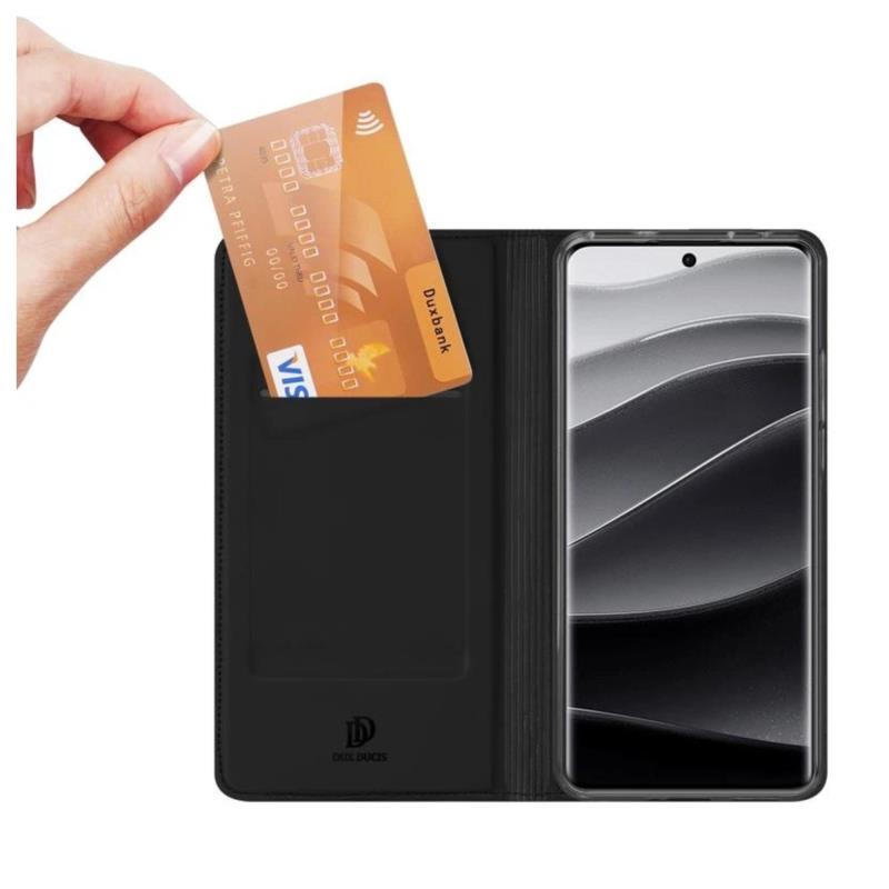 Θήκη Flip Dux Ducis Xiaomi Redmi Note 14 Pro 5G/ Poco X7 5G Skin Pro Μαύρο