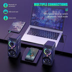 Ενσύρματα Ηχεία Onikuma L6 με Bluetooth 5.0 AUX 3.5 USB Sound Card 2x5W Μαύρο