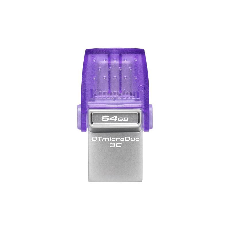 USB 3.2 Flash Disk Kingston DataTraveler Dual Drive DTDUO USB A & USB C 64GB Μωβ