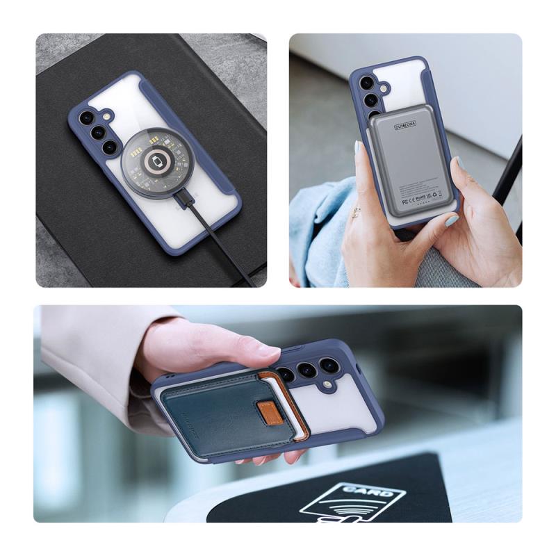 Θήκη Flip Dux Ducis Samsung Galaxy S24 5G Magnetic Wallet με Stand Skin X Pro Μπλε