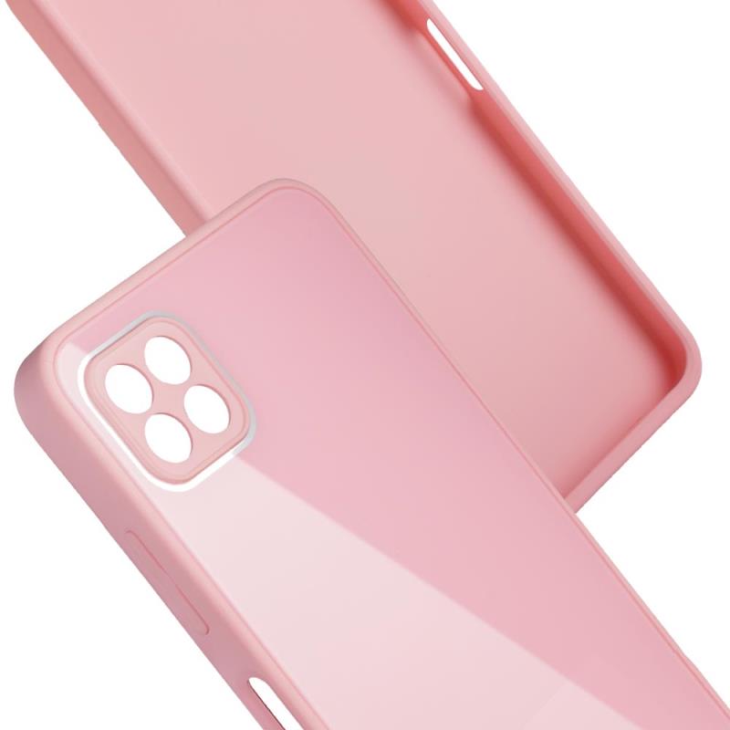 Θήκη TPU & Glass inos Samsung A226 Galaxy A22 5G CamGuard Ροζ