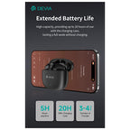 True Wireless Ακουστικά Bluetooth Devia EM404 Lite1 Μαύρο