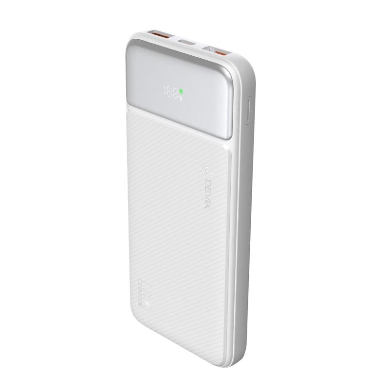 Φορτιστής Ανάγκης Devia EP198 22.5W 10000mAh Full Compatible με Ψηφιακή Οθόνη Smart Λευκό
