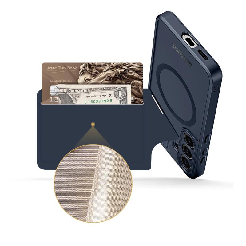 Θήκη Δερμάτινη Dux Ducis Samsung Galaxy S24 5G 3 σε 1 Magnetic με Stand Rafi II Μπλε