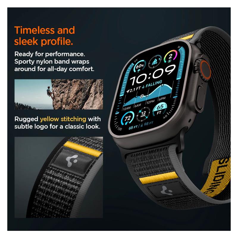 Λουράκι Spigen Athlex Air Apple Watch (44/ 45/ 46/ 49mm) Active Μαύρο