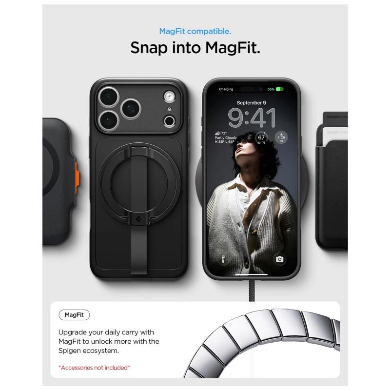 Θήκη TPU Spigen Apple iPhone 18 Pro Max/ 17 Pro Max MagSafe Thin Fit Μαύρο