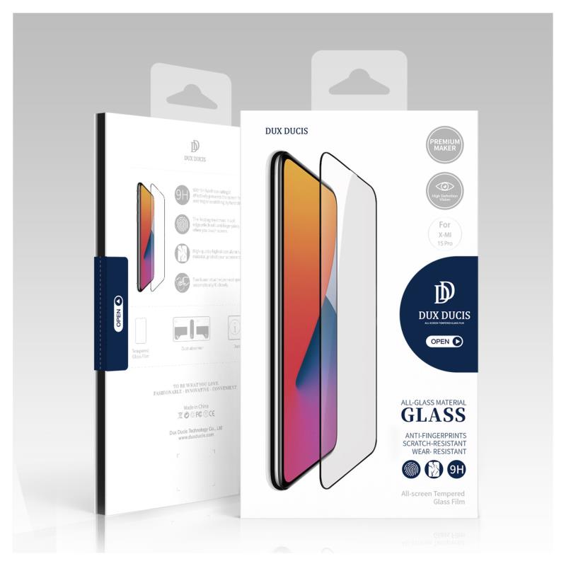 Tempered Glass Full Face Dux Ducis Xiaomi 15 Pro Μαύρο (1 τεμ.)