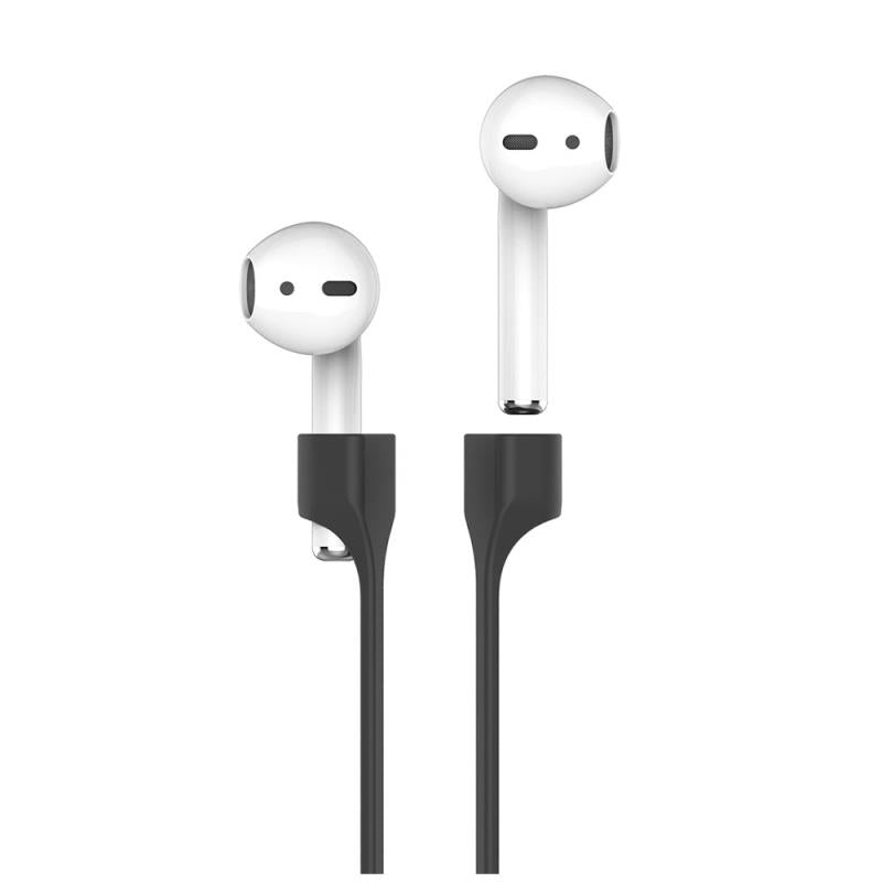 Strap Λαιμού Σιλικόνης AhaStyle PT74 Apple AirPods Magnetic Μαύρο