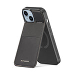 Θήκη Δερμάτινη Dux Ducis Rafi Mag 3 σε 1 MagSafe RFID Blocker Apple iPhone 15 Plus με Stand Μαύρο