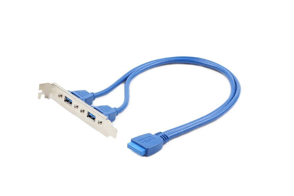 CABLEXPERT DUAL USB 3.0 RECEPTACLE ON BRACKET
