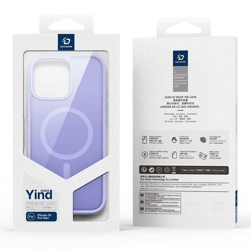 Θήκη TPU & PC Dux Ducis Apple iPhone 16 Pro Max Magnetic MagSafe Yind Μαύρο