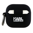 Θήκη Σιλικόνης Karl Lagerfeld Apple AirPods 4 (2024) Choupette Head 3D Μαύρο