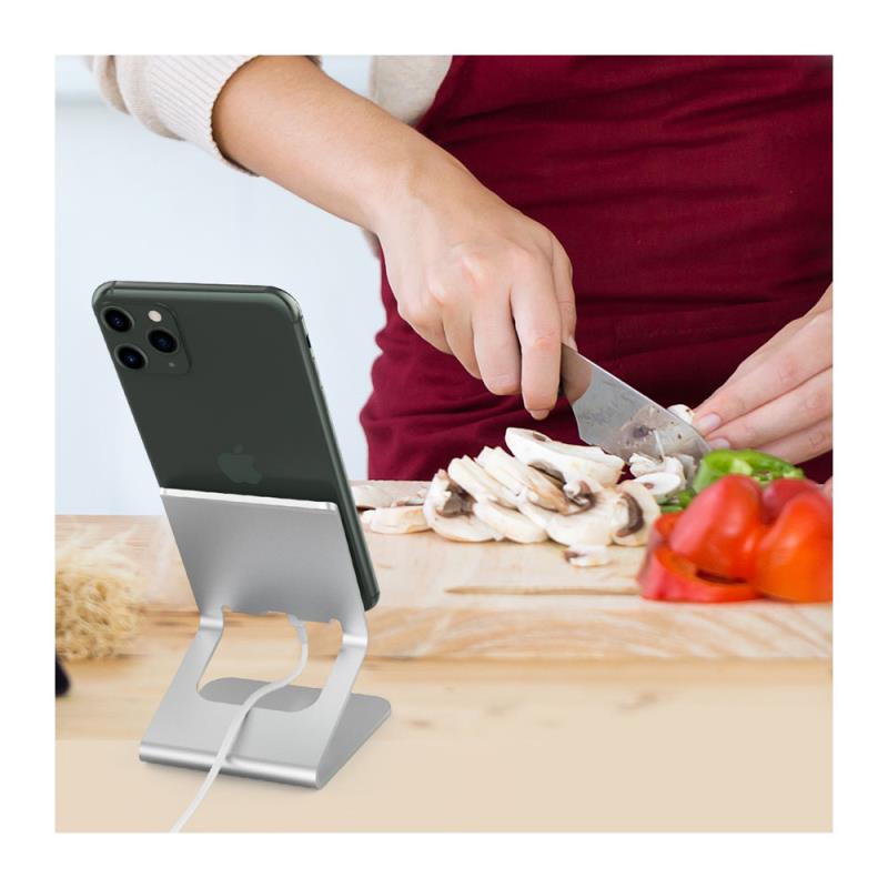 Universal Επιτραπέζια Βάση AhaStyle ST02 για Φόρτιση Smartphone Ασημί