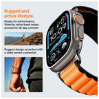 Λουράκι Spigen WBF1 Apple Watch (44/ 45/ 46/ 49mm) Μαύρο-Πορτοκαλί