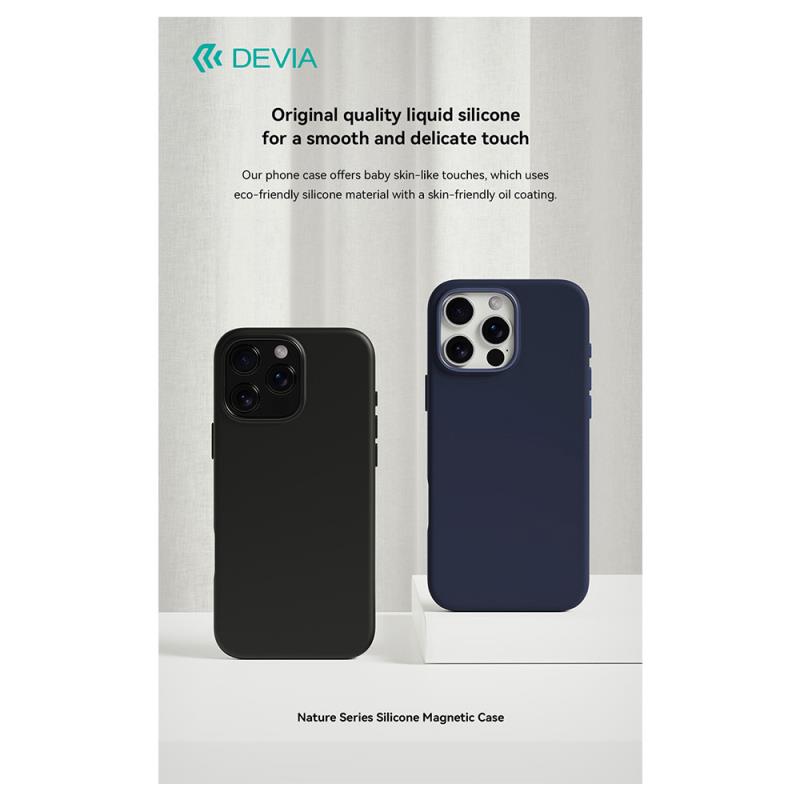 Θήκη Silicon Devia Apple iPhone 16 Pro Max Magnetic Nature Μαύρο