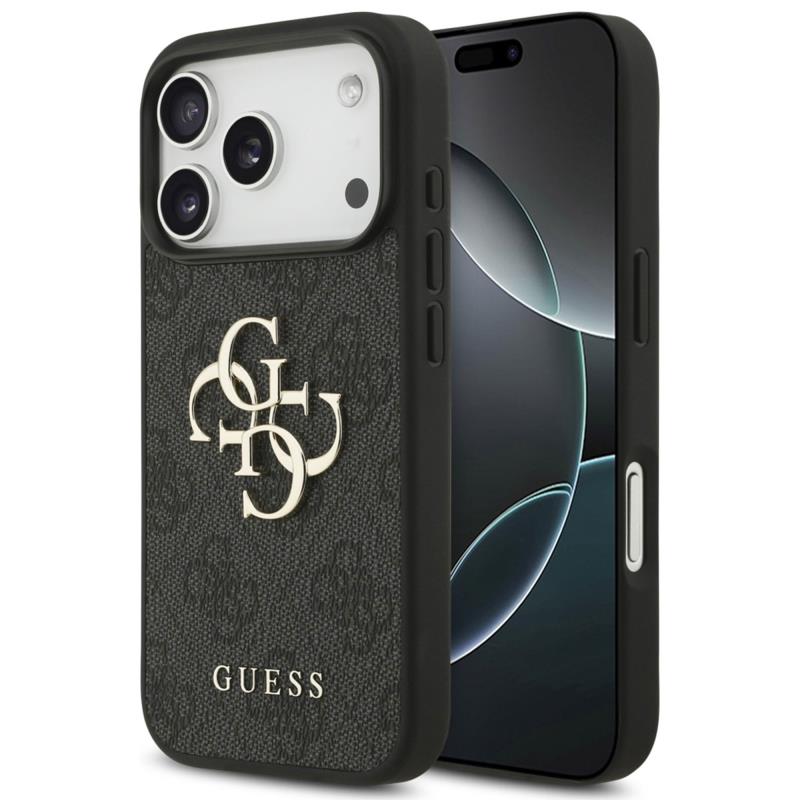 Θήκη PU Guess Apple iPhone 18 Pro Max/ 17 Pro Max Hardcase Big Logo 4G Μαύρο