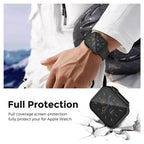Θήκη PC με Tempered Glass Ahastyle WG115 Apple Watch 7/ 8/ 9 45mm Upgrade σε Ultra Μαύρο