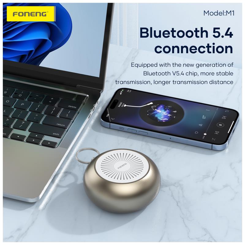 Φορητό Ηχείο Bluetooth Foneng M1 BT 5.4 1100mAh 5W Καφέ
