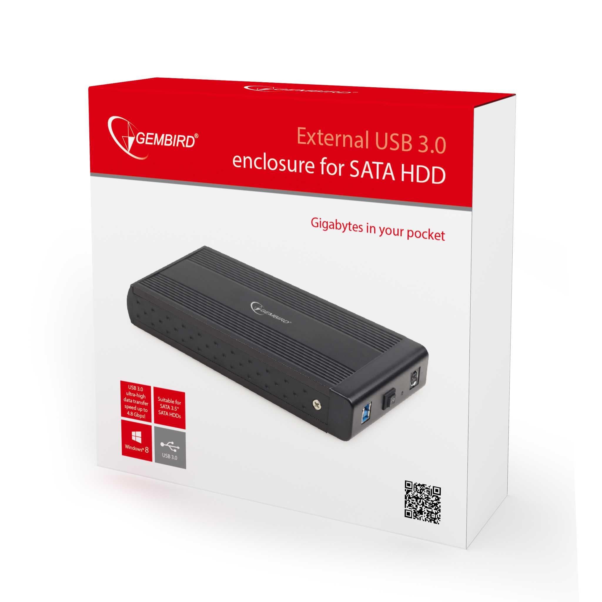 GEMBIRD ΘΗΚΗ ΓΙΑ HDD 3.5" USB 3.0 ΜΑΥΡH