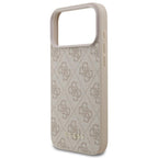 Θήκη PU Guess Apple iPhone 17 Pro Max Hardcase Classic 4G Ροζ