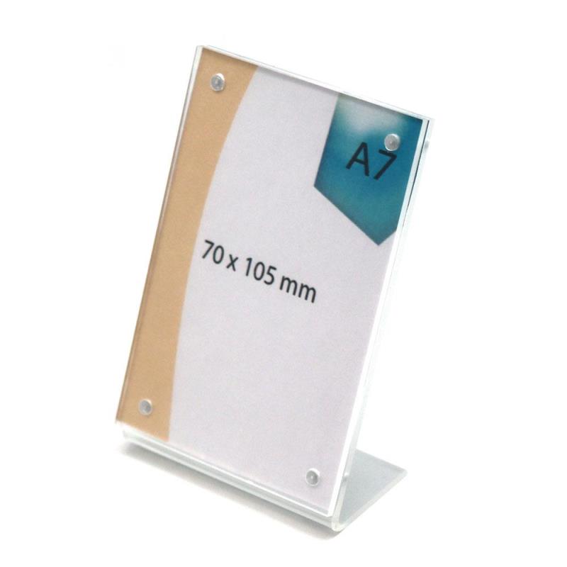 Plexiglass Σταντ Εντύπων με Κλίση Α7 1 Όψης