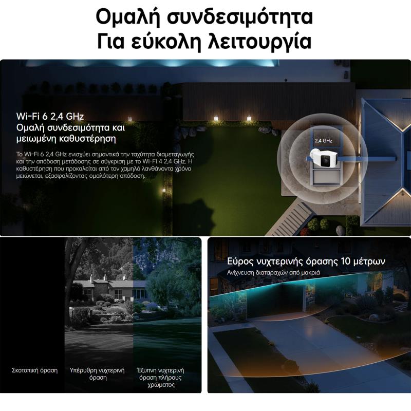 Security Camera Εξωτερικού Χώρου Xiaomi Smart CW100 BHR07UIEU Dual Full HD Λευκό
