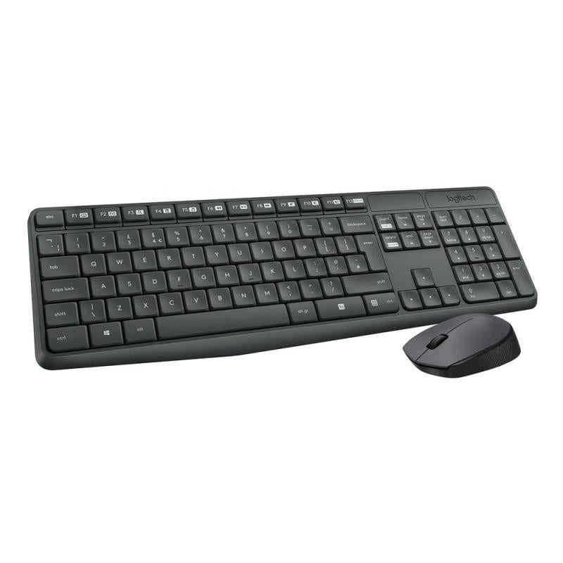 Σετ Ασύρματο Πληκτρολόγιο & Ποντίκι Logitech MK235 2in1 (Ελληνικό Πληκτρολόγιο) Μαύρο