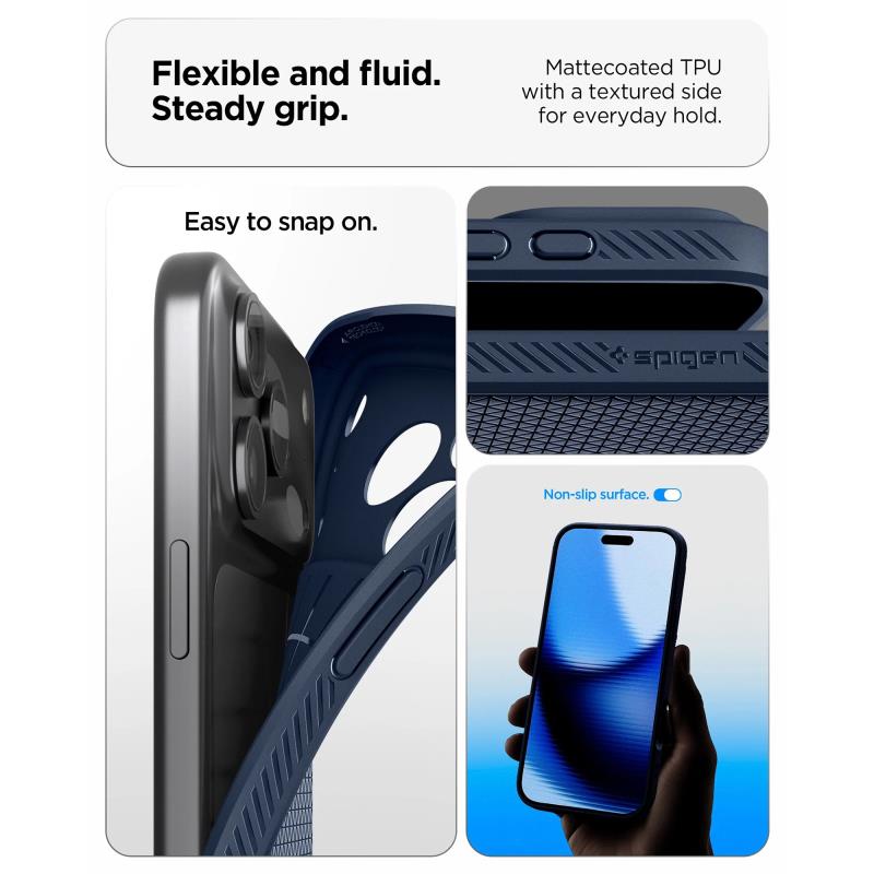 Θήκη Soft TPU Spigen Apple iPhone 18 Pro Max/ 17 Pro Max Liquid Air Σκούρο Μπλε