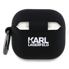 Θήκη Σιλικόνης Karl Lagerfeld Apple AirPods 4 (2024) Karl Head 3D Μαύρο
