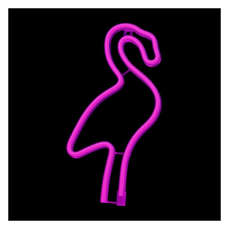 Neon LED Forever Light FLNE18 FLAMINGO (USB/Μπαταρίας & On/Off) Ροζ
