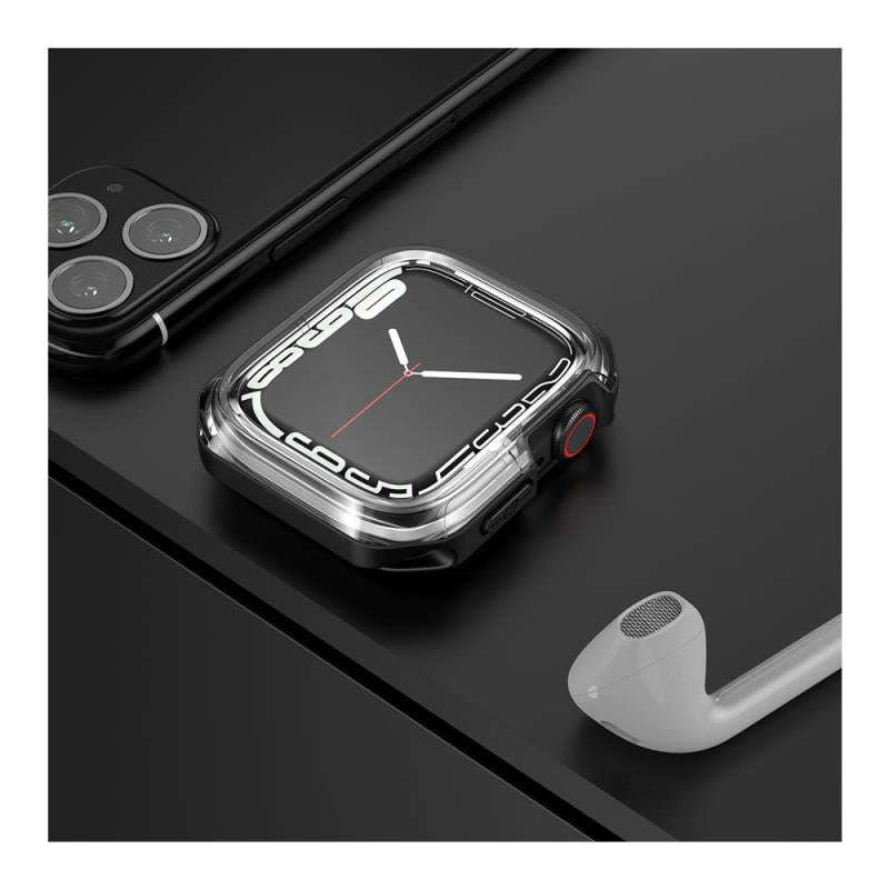 Θήκη TPU & PC Devia Sport Apple Watch 7/ 8/ 9 45mm Shock Proof Μαύρο