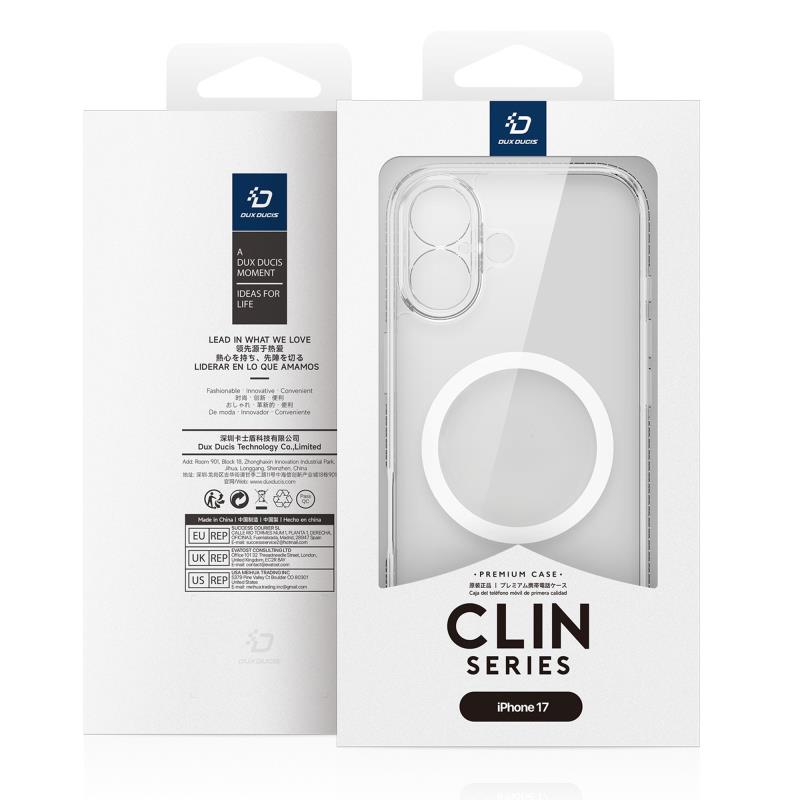 Θήκη TPU & PC Dux Ducis Apple iPhone 17 Magnetic MagSafe Clin Διάφανο