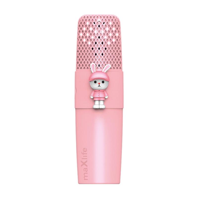 Ασύρματο Μικρόφωνο Bluetooth Maxlife MXBM-500 Animal με Ηχείο (Karaoke) Ροζ