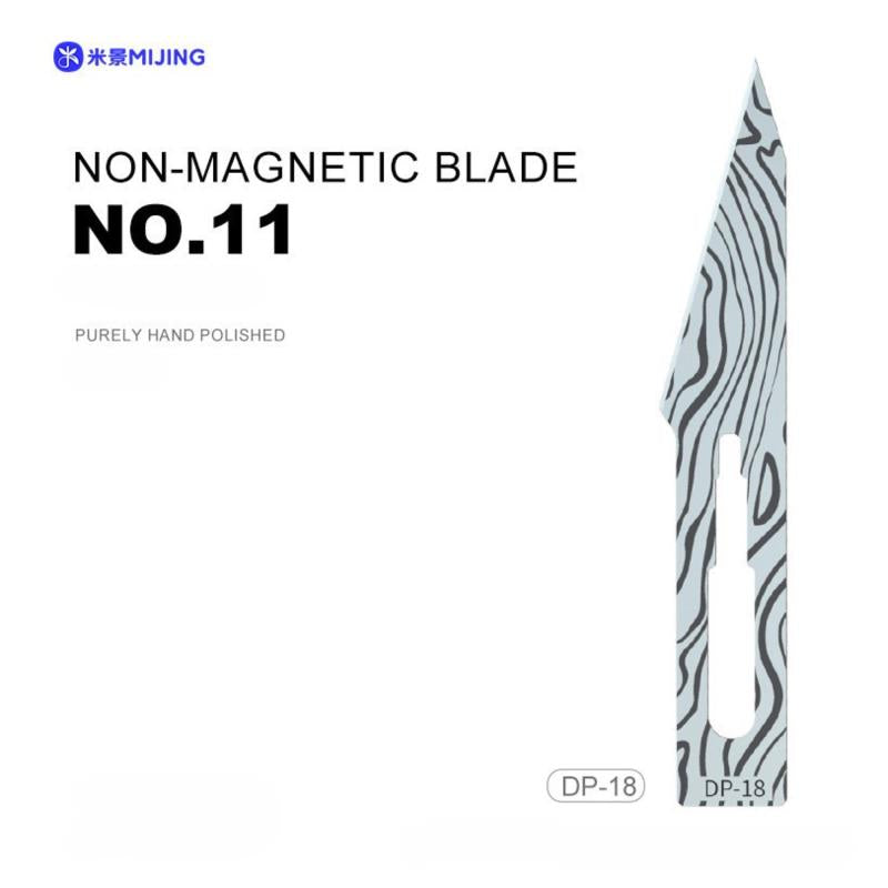 Σετ Ανταλλακτικές Λεπίδες Non-Magnetic MiJing DP-18 No.11 για Νυστέρι (5 τεμ)