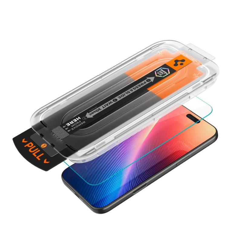 Tempered Glass Full Face Spigen Glas.tR EZ-FIT Pro Privacy Apple iPhone 16 Pro Max/ 17 Pro Max (1 τεμ.)