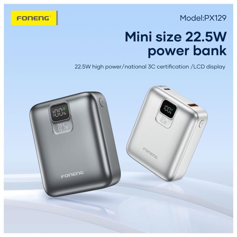 Φορτιστής Ανάγκης Foneng PX129 22.5W 10000mAh Mini Σκούρο Γκρι