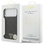 Θήκη PU & Eco-Leather Guess MagSafe Apple iPhone 18 Pro Max/ 17 Pro Max Hardcase Triangle Logo Μαύρο