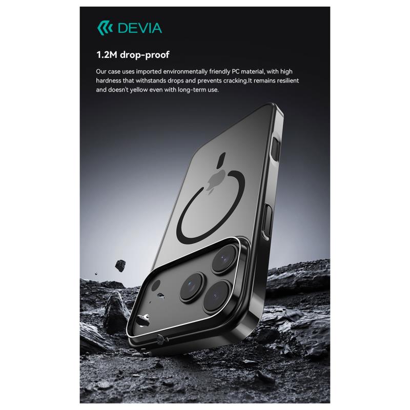 Θήκη PC Devia Apple iPhone 17 Pro Magnetic Glimmer Ασημί