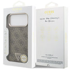 Θήκη PU Guess MagSafe Apple iPhone 18 Pro Max/ 17 Pro Max Leather Diamond Triangle 4G Καφέ