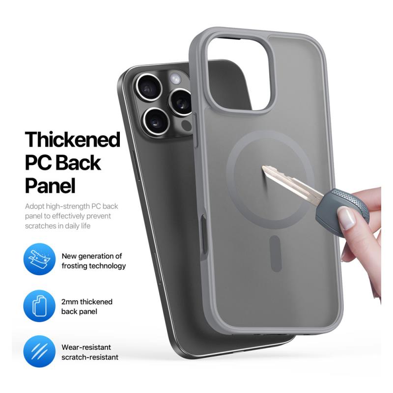 Θήκη TPU & PC Dux Ducis Apple iPhone 16 Pro Magnetic MagSafe Yind Γκρι
