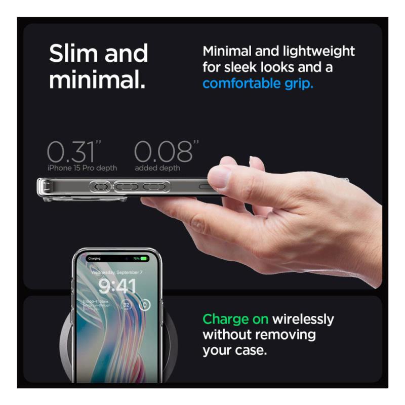 Θήκη TPU & PC Spigen Ultra Hybrid Apple iPhone 15 Pro Διάφανο