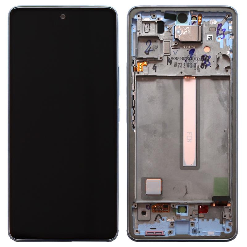 Οθόνη με Touch Screen & Μπροστινή Πρόσοψη Samsung A536B Galaxy A53 5G Γαλάζιο (Original)