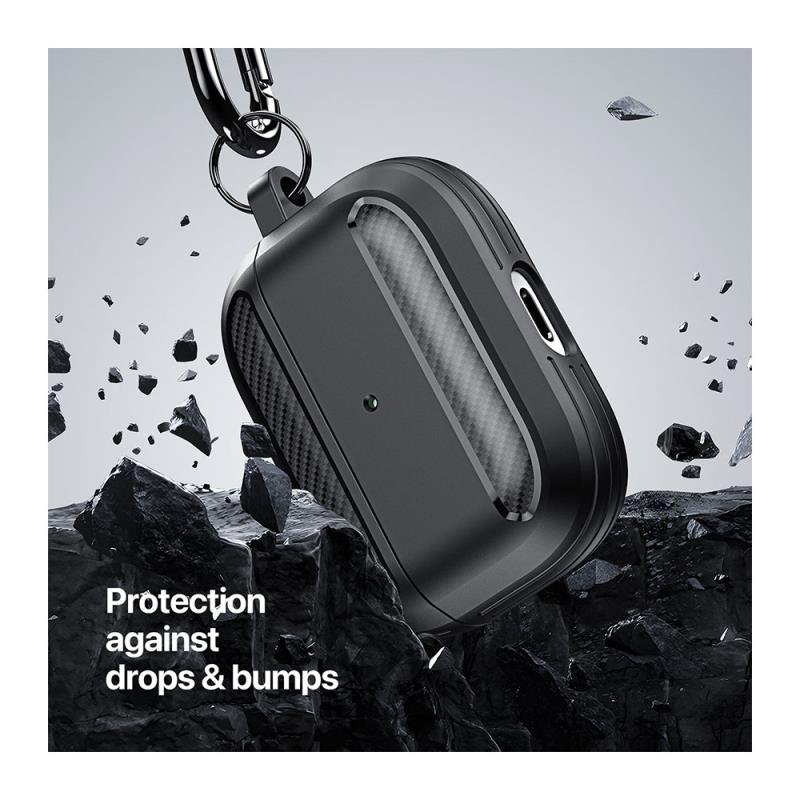 Θήκη TPU Dux Ducis PECB Apple AirPods Pro 2 με Γάντζο Ροζ