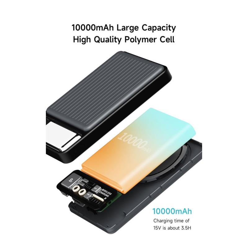 Φορτιστής Ανάγκης Devia S28 22.5W 10000mAh Magnetic Wireless Extreme Speed Σκούρο Γκρι